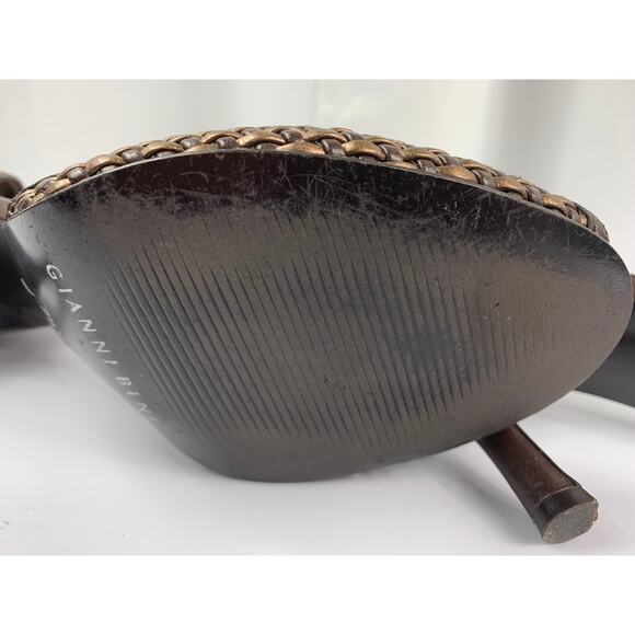 50% OFF Gianni Bini Heels Weaved Brown Bronze Peep Toe 7.5M - Picture 9 of 10